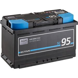 BATTERIE VÉHICULE ECTIVE 12V 95Ah AGM batterie decharge lente Deep C
