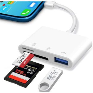 Lecteur De Cartes USB-C 6 En 1 - Compatible SD, MicroSD, OTG, Transfert Rapide Pour Smartphone PC