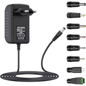 Adaptateur 16V 2A 32W – Prise 5,5x2,5 Mm, Câble 93 Cm – Pour Sécurité, LED, Routeurs, Disques Durs – Protection Surcharge