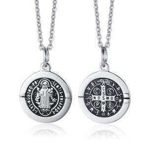 Hommes Gothique Argent Crâne Paix Signe en Acier Inoxydable Pendentif Chaîne Collier Set