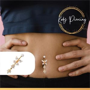 3 Faux Piercings De Nombril Clip-On - Cœur, Lune, Pendentif En Acier Chirurgical 316L - 6
