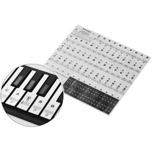 Autocollant de clavier de piano détachable, 49/61/54/88 touches Autocollant  de clavier de musique pour les débutants pour apprendre le piano 