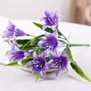 FLEUR ARTIFICIELLE Violet - Fleurs Artificielles De Lys Pour Décoration Intérieure Et Extérieure, Plantes En Plastique Résistant