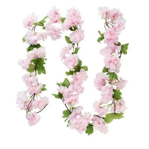 FLEUR ARTIFICIELLE 230cm G04 - Guirlande de plantes artificielles de glycine, 180cm, fausses fleurs de lierre, pour décorer un a