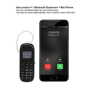 OREILLETTE BLUETOOTH Dilwe Mini téléphone Bluetooth Mini téléphone port