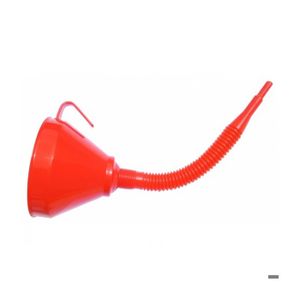 Qiilu Entonnoir Flexible à Essence de Carburant Tuyau et Filtre à Huile en Plastique Noir 
