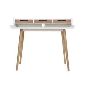 Buffet Bas Scandinave 140 Cm Effie 2 Portes Bois Blanc Et Gris - Buffet