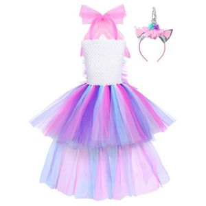 Robe De Ceremonie Filles Princesse Coloree Photographie Halloween Cosplay Fete Enfants De 2 A 9 Ans Violet Cdiscount Pret A Porter