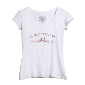 MAILLOT DE CYCLISME T-shirt Femme - Fabulous - Col Echancré Blanc - Manches courtes - Cyclisme Tour VTT Course