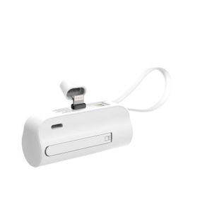 Petit chargeur portable 5200 mAh pour iPhone, chargeur portable ultra  compact à recharge rapide 20 W PD, batterie de secours miniature adorable
