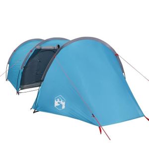 TENTE DE CAMPING KIT Tente de camping tunnel 4 personnes bleu imper