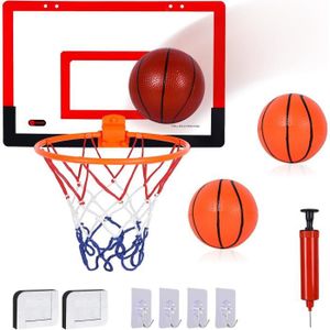 PANIER DE BASKET-BALL FORMIZON Mini Panier de Basket pour Enfants, Intérieur Mini Panier Basketball Mural avec 3 Ballon et la Pompe Jouets Sport pour 35