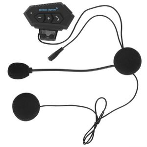 CASQUE - ÉCOUTEURS Tbest Casque Bluetooth Moto Réduction Bruit Ecoute