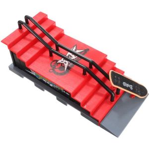 SKATEBOARD - LONGBOARD Skateboard Finger Skate TEMPSA - Modèle avec rampe - 2 roues - Rouge