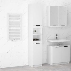 ARMANDO Armoire de Salle de bain 3 portes - L 60 cm - Blanc - Cdiscount  Maison