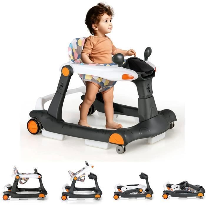 LIFEZEAL Trotteur Bebe 3 en 1, Trotteur Interactif, Chariot de Marche Bebe, Trotteur  Bébé Fille Évolutif avec Lumière et Musique, 3-36 Mois, Rose : :  Bébé et Puériculture