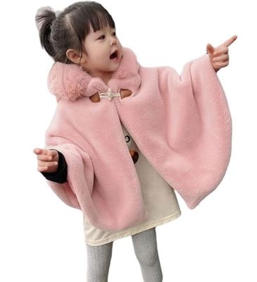 Poncho Bébé Avec Capuche Animale – Fausse Laine Mouton – Pour 0-3 Ans – Chaud Et Doux – Boutons-pression – Idéal Poussette Et Voiture – Cadeau - 1