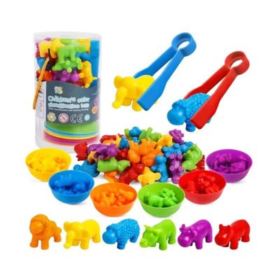 QHFlashbuy Jouets Montessori à Empiler et de Tri 1 2 3 Ans,20PCS Jouet Éducatif De Couleurs Et De Formes Différentes,Formes Géométriques Puzzles à Trier Les