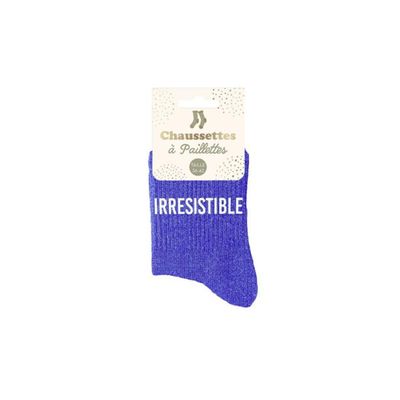 Lot De 3 Paires De Chaussettes Paillettes Motifs Baroudeuse, Passionnée, Audacieuse - Taille Unique, Neuf Avec étiquettes