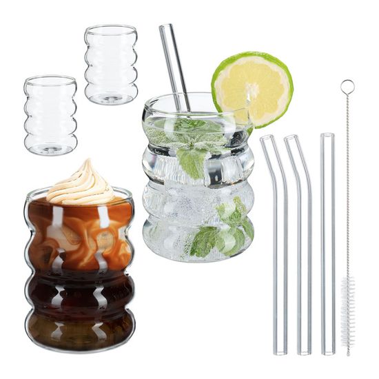 Relaxdays Lot 4 Verres à Champagne Acier Inoxydable 250ml Rose Gold - Incassables