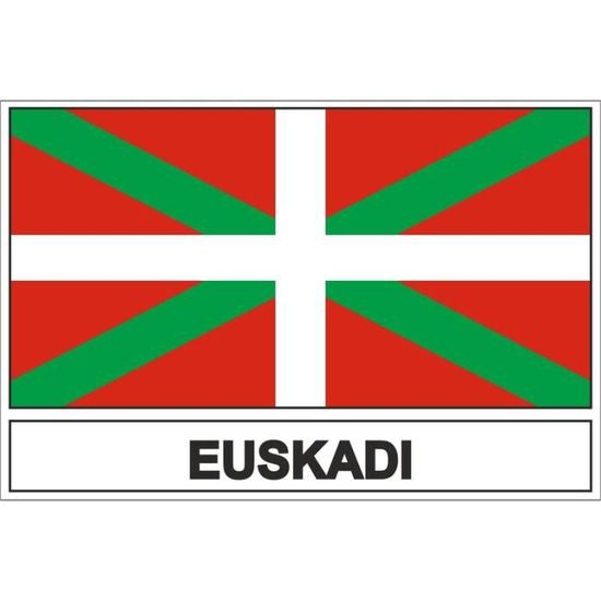 Autocollant sticker drapeau  basque pays euskadi
