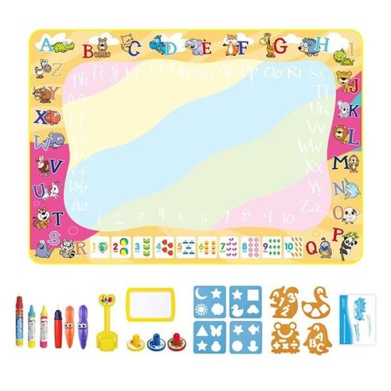Dessin - Graphisme,Tapis de gribouillage à l'eau lumineux pour enfant,tapis  de dessin avec stylos qui brillent - Type B 100x70CM - Cdiscount Maison