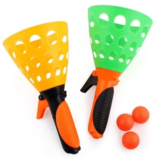 Balle Fiable à Lancer et à Attraper, Jeu de Balle à Attraper Équipement d'Entraînement pour Enfants Ensemble de Lancer avec Pelle, pour l'Entraînement Rouge, Bleu, Jaune, Vert, Violet
