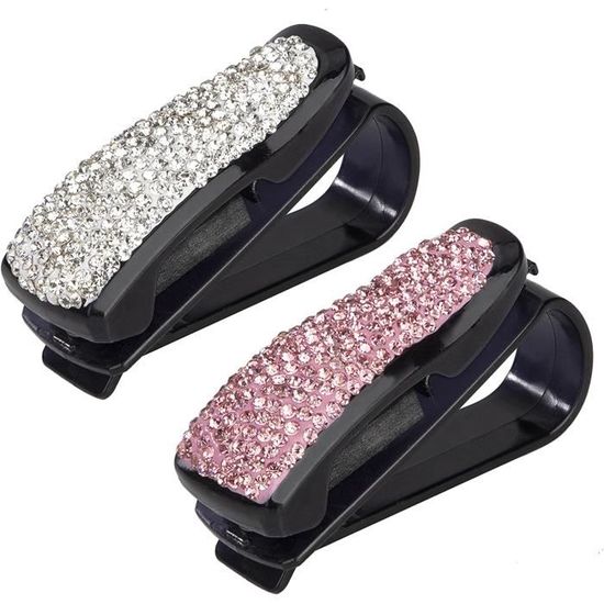 Porte Lunettes Pour Voiture Todoxi , Lot De 2 Support Lunettes Pour Voiture Universel Magnu00e9tique Cuir Porte Lunette Soleil Voiture De Visiu00e8re (Gris Meilleur Porte Lunette Pour Voiture