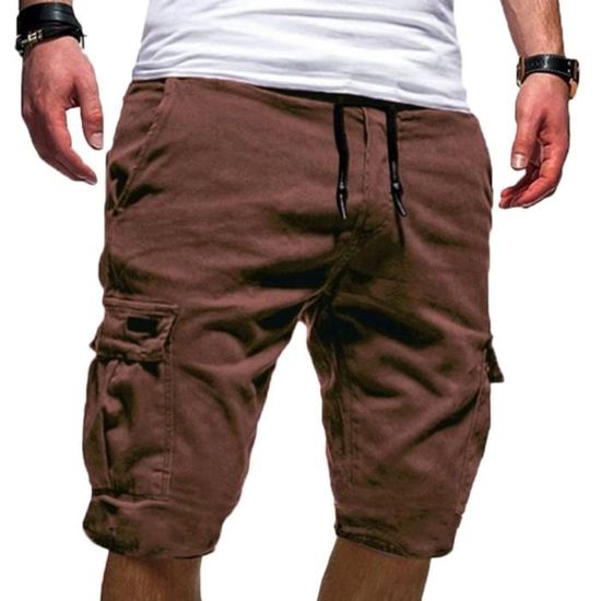 TMDD Pantalon Cargo Homme Pantalons Jogging De Travail Sport Survêtement Avec Poches Fonctionnelles Pants Coupe Décontractée Cordon De Serrage Grande