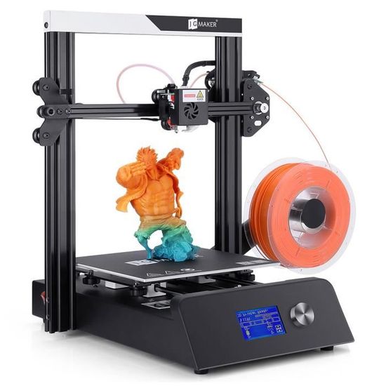 Imprimante 3D - JGAURORA JGMAKER Magic - 3D Imprimante KIT Métal Détection de Filament Résumé de panne de courant 220 x 220 x 250mm