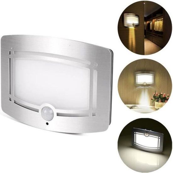 Veilleuse LED Détecteur De Mouvement - Applique Murale Rechargeable - 3 Températures De Couleur - Placard, Couloir, Chambre Enfant