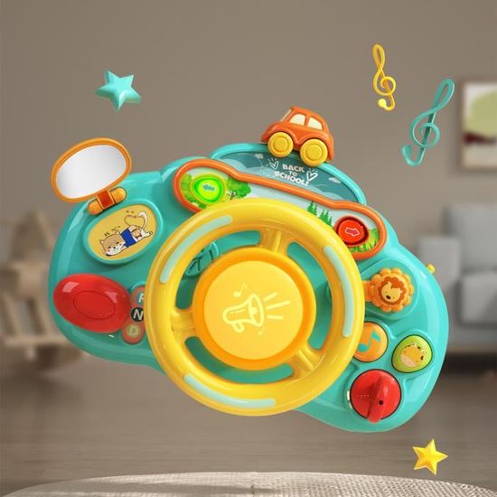 Binnan – Volant Jouet Pour Enfant – Rotation 360° – Copilote Portable Avec Lumières Et Sons – Cadeau éducatif Dès 3 Ans