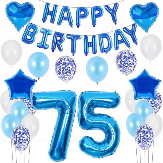 70e Anniversaire Décoration Bleu Gâteau Anniversaire 70 Ans Hommes Décoration De Fête Argent 70e Anniversaire Femme Homme 70e - Maison