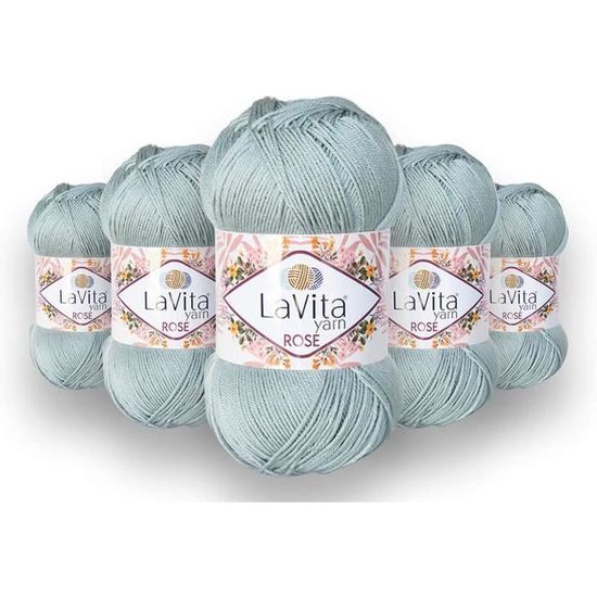 LaVita Yarn Rose 8006 Lot De 5 Fils à Tricoter à La Main 100