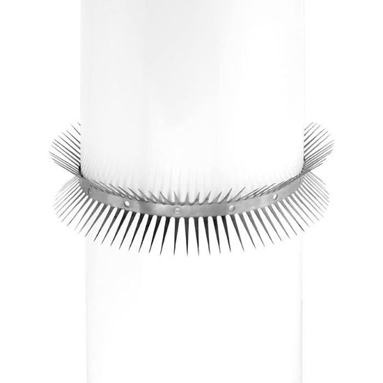 4 Dispositifs Anti-Martres QWORK - Acier Inox 304, 50cm, Pour Gouttières Et Arbres