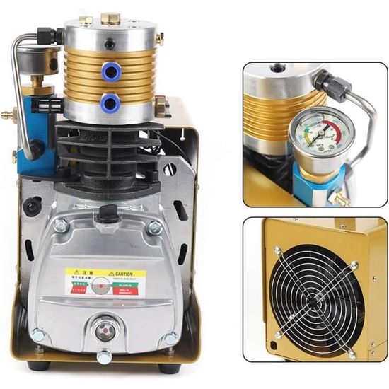 Compresseur PCP 4500 Psi Avec Séparateur Eau-huile – 30 MPa, 310 Bar, Dimensions L350xOD49xID36 Mm