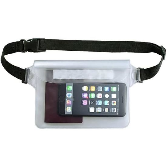 Pochette étanche IPX8 – Pour Téléphone, Argent, Clés – Sangle Réglable – Randonnée, Natation, Sports D’eau