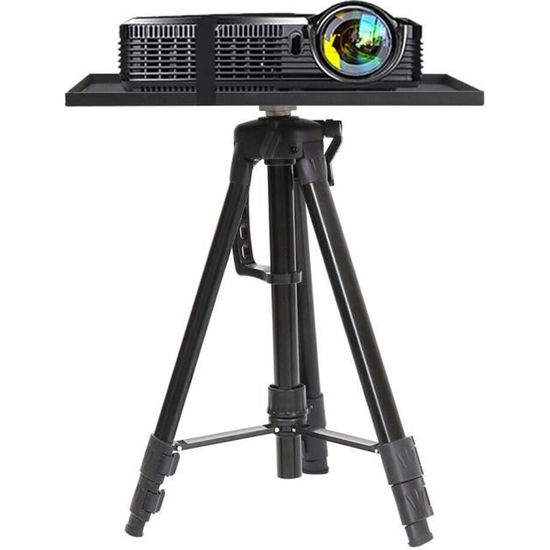 Support Projecteur Trépied Caméra Caméscopes Numériques Hauteur Réglable  Rotatif pour Cinéma Bureau avec Vis de Filetage de 1/4