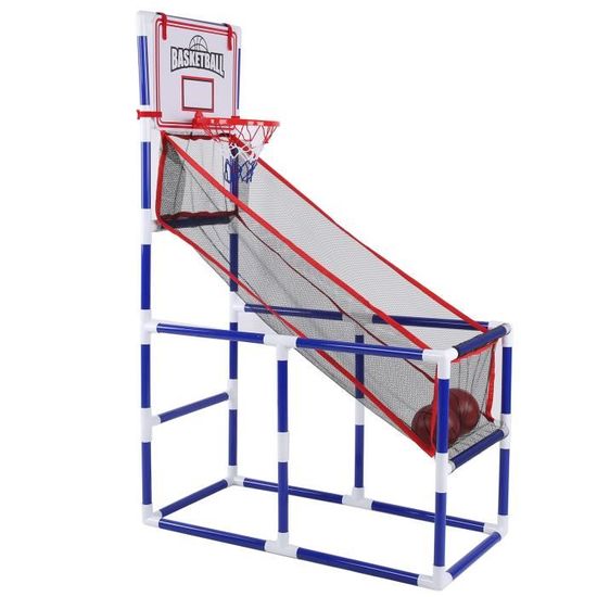 Panier De Basket Enfant VEVOR Avec 4 Hauteurs Réglables - 3 Ballons Inclus - Intérieur/Extérieur - Jeu éducatif