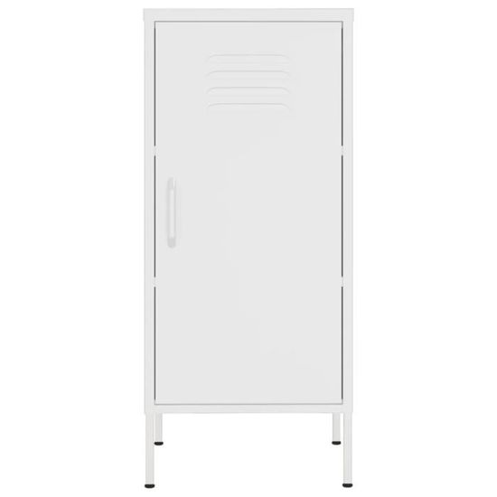 Armoire De Rangement Blanc 50x45x103,5 Cm - Bois D'ingénierie - Pour Bureau, Réception, Salle De Bain - VidaXL