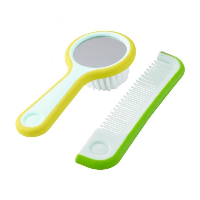 BEBE CONFORT Brosse, Miroir et Peigne Vert