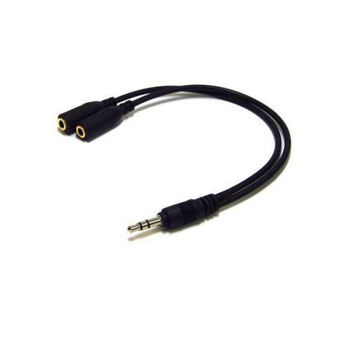 Pour LG G4 : Cable Audio Double Prise Jack 3,5 Mm Femelle