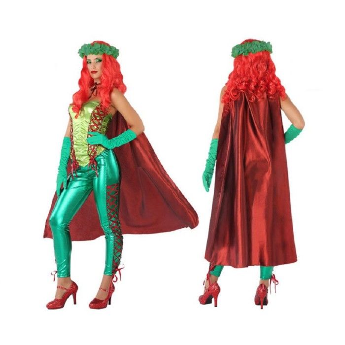 Déguisement Femme Héro Comics Vert XS/S