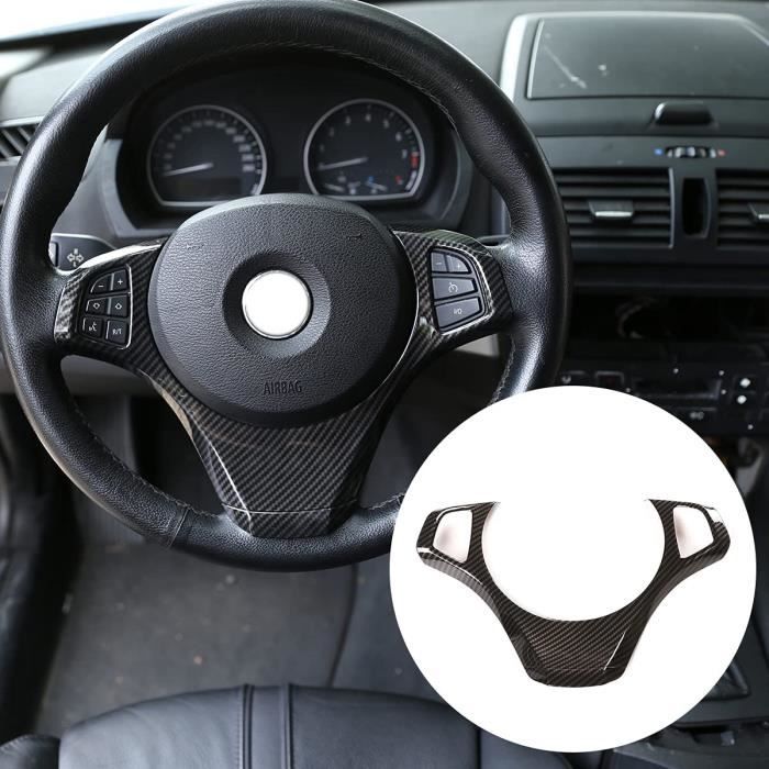 Pour BMW X3 E83 2006-2009 ABS fibre de carbone couleur voiture style volant revêtement d'habillage autocollant décoration intérieure