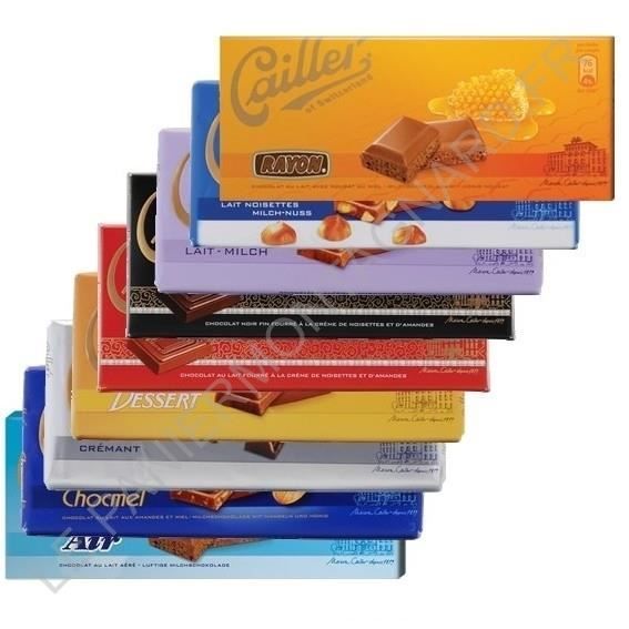 assortiment de 9 tablettes Cailler