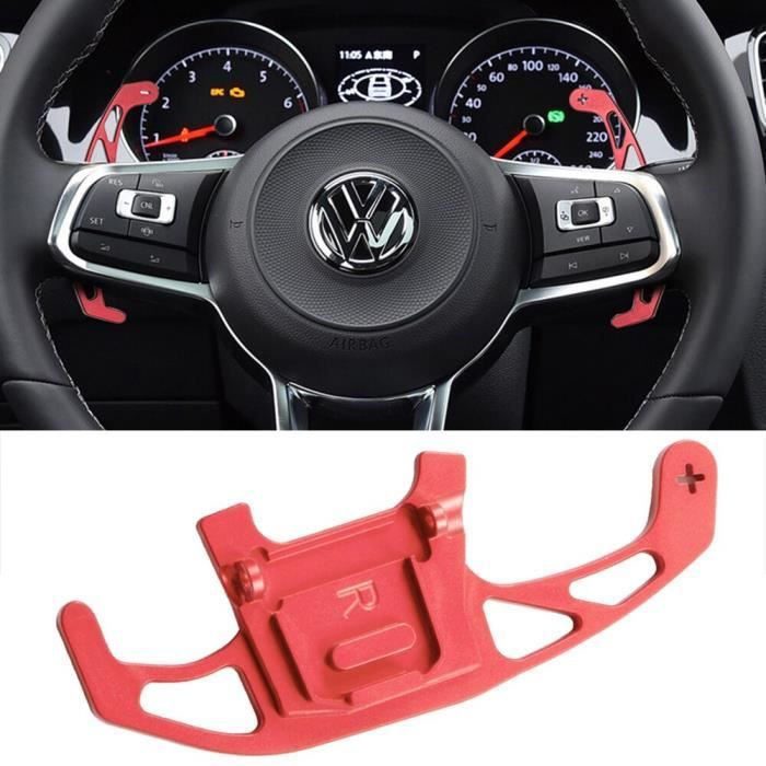 Palettes de changement de vitesse pour volant de voiture, accessoires d'extension DSG, pour VW Volkswagen Golf7 POL Rouge -QUKJ596