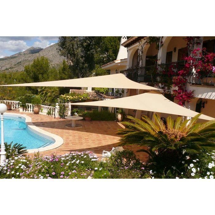 Voile d'ombrage Imperméable 3 x 3 x 3 m Beige