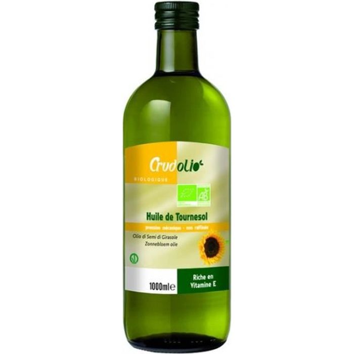 Huile de tournesol 1000ml - Crudolio