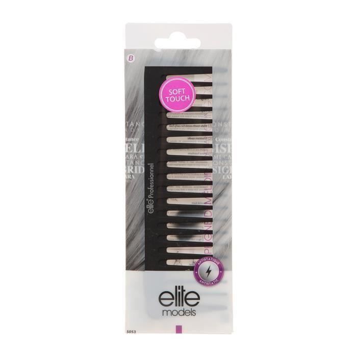 ELITE Peigne démêloir spéciales pour cheveux bouclés - Dents larges couleur aléatoire (Lot de 3)