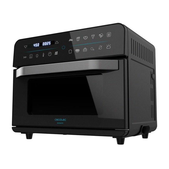 Cecotec Mini-four friteuse avec air chaud Bake&Fry 2500 Touch. 1800 W, Cuisson par convection, 25 litres de capacité, Minuterie